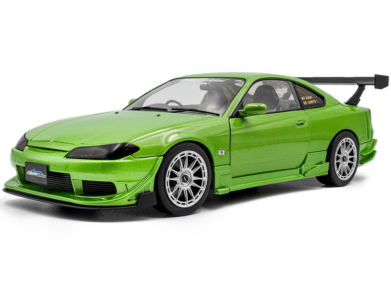 1999 Nissan Silvia S15 Spec R Aero RHD Right Hand Drive Never Satisfied Green Metallic 1/18 Diecast Model Car Solido S1812203