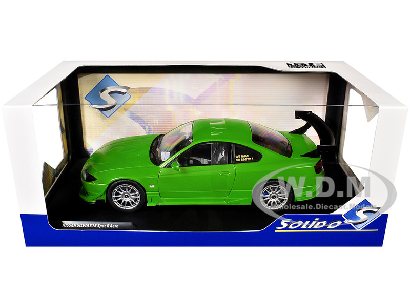 1999 NISSAN SILVIA S15 SPEC-R AERO RHD GREEN 1/18 DIECAST CAR BY