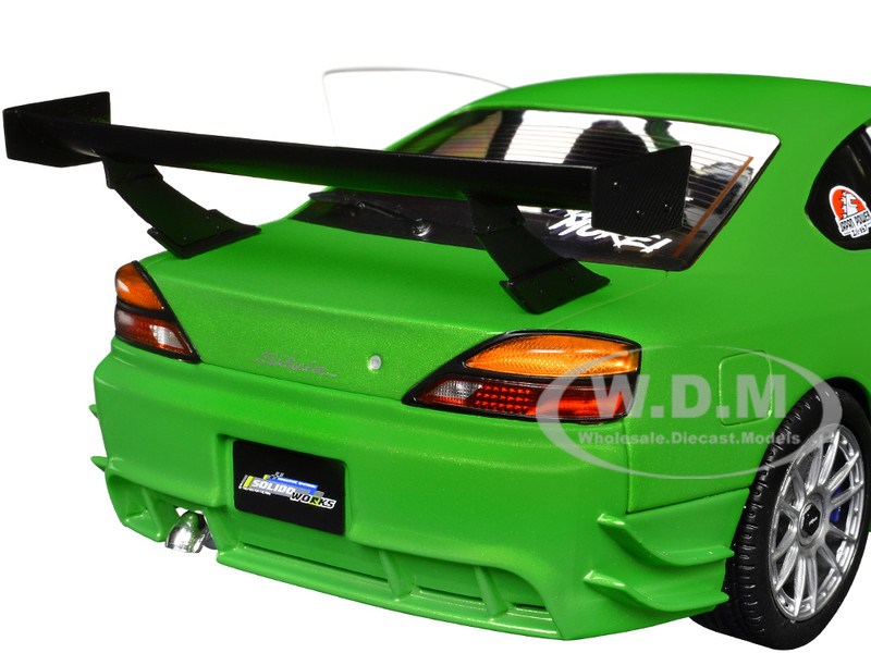1999 NISSAN SILVIA S15 SPEC-R AERO RHD GREEN 1/18 DIECAST CAR BY