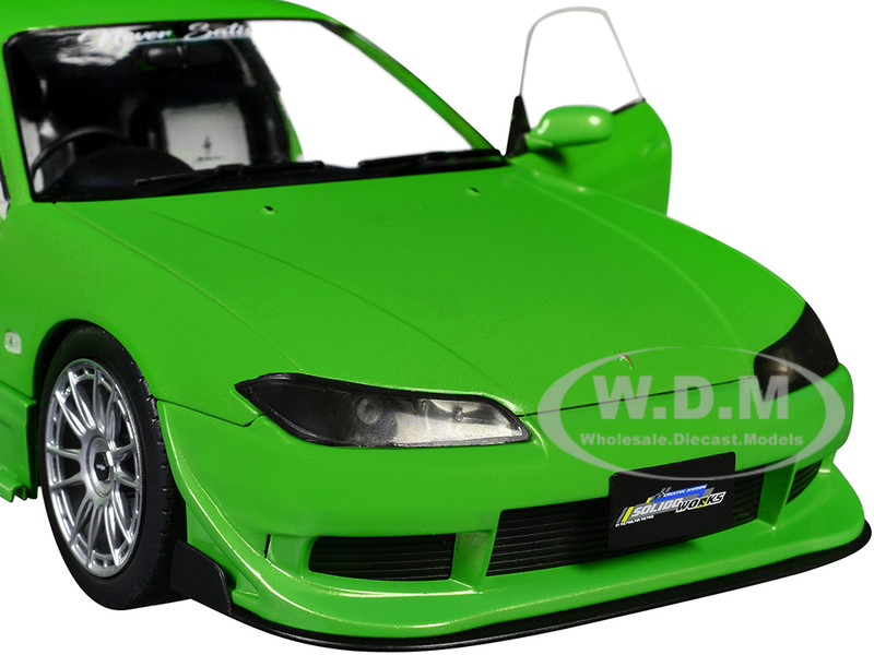 ミニカー Nissan Silvia S15 Spec R Aero 1/18Green 1999 Nissan Silvia S15 Spec-R Aero RHD (Right Hand Drive) 