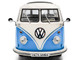 1962 Volkswagen T1 Samba Bus Baby Blue and White 1/18 Diecast Model Car Solido S1813401 1962 Volkswagen T1 Samba Bus Baby Blue and White 1/18 Diecast Model Car Solido S1813401