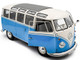 1962 Volkswagen T1 Samba Bus Baby Blue and White 1/18 Diecast Model Car Solido S1813401 1962 Volkswagen T1 Samba Bus Baby Blue and White 1/18 Diecast Model Car Solido S1813401