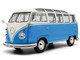 1962 Volkswagen T1 Samba Bus Baby Blue and White 1/18 Diecast Model Car Solido S1813401 1962 Volkswagen T1 Samba Bus Baby Blue and White 1/18 Diecast Model Car Solido S1813401