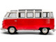 1962 Volkswagen T1 Samba Bus Red and White 1/18 Diecast Model Car Solido S1813402