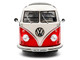 1962 Volkswagen T1 Samba Bus Red and White 1/18 Diecast Model Car Solido S1813402