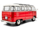 1962 Volkswagen T1 Samba Bus Red and White 1/18 Diecast Model Car Solido S1813402