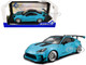 2024 Toyota GR86 LBWK Body Kit RHD Right Hand Drive Baby Blue with Black Top 1/18 Diecast Model Car Solido S1813601