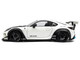 2024 Toyota GR86 LBWK Body Kit RHD Right Hand Drive Pearl White with Carbon Hood 1/18 Diecast Model Car Solido S1813602