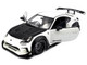 2024 Toyota GR86 LBWK Body Kit RHD Right Hand Drive Pearl White with Carbon Hood 1/18 Diecast Model Car Solido S1813602