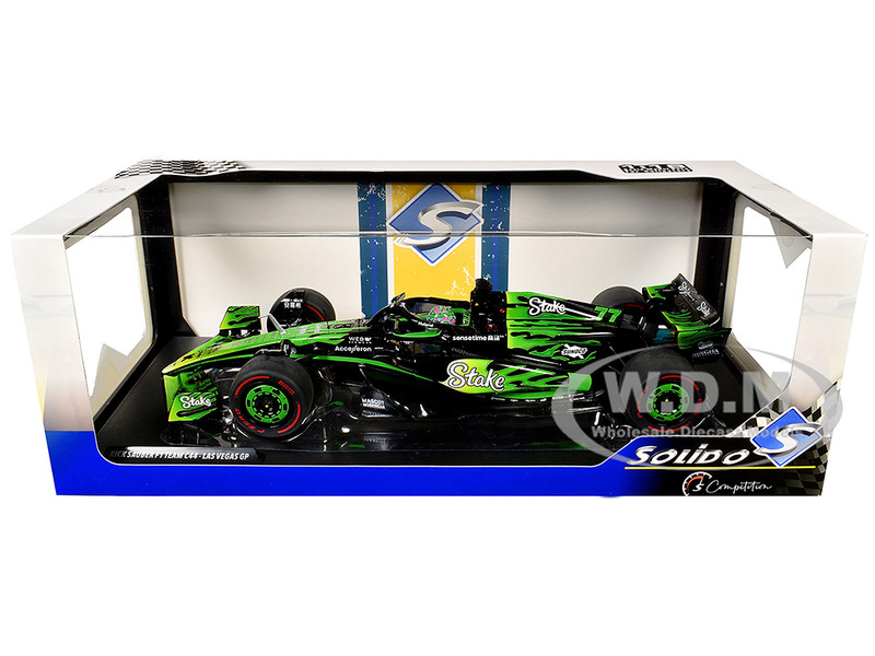 Kick Sauber C44 #77 Valtteri Bottas Stake F1 Team Kick Sauber Formula One F1 Las Vegas GP 2024 Competition Series 1/18 Diecast Model Car Solido S1814104