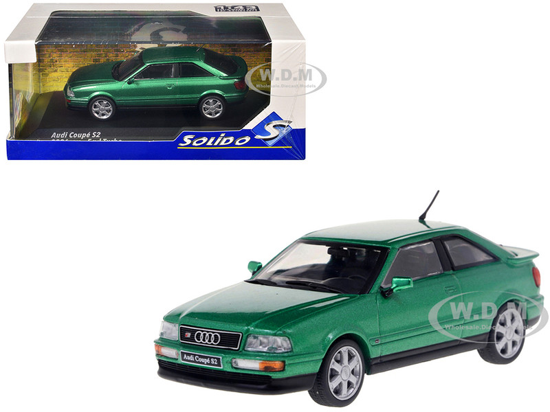 1994 Audi Coupe S2 Cricket Green Metallic 1/43 Diecast Model Car Solido S4312209