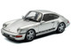 1994 Porsche 911 964 RS Silver Metallic with Black Stripes 1/43 Diecast Model Car Solido S4312904