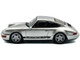 1994 Porsche 911 964 RS Silver Metallic with Black Stripes 1/43 Diecast Model Car Solido S4312904