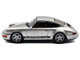 1994 Porsche 911 964 RS Silver Metallic with Black Stripes 1/43 Diecast Model Car Solido S4312904