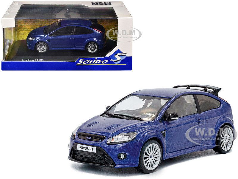 2010 Ford Focus MKII RS Indianapolis Blue Metallic 1/43 Diecast Model Car Solido S4314902