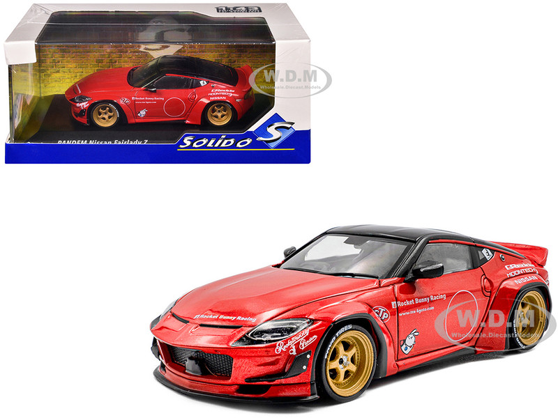 2022 Nissan Pandem Fairlady Z RHD Right Hand Drive Red Metallic with Black Top 1/43 Diecast Model Car Solido S4315501