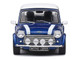 1994 Mini Cooper Sport Tahiti Blue Metallic with White Top and Stripes 1/43 Diecast Model Car Solido S4316602 1994 Mini Cooper Sport Tahiti Blue Metallic with White Top and Stripes 1/43 Diecast Model Car Solido S4316602