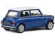 1994 Mini Cooper Sport Tahiti Blue Metallic with White Top and Stripes 1/43 Diecast Model Car Solido S4316602 1994 Mini Cooper Sport Tahiti Blue Metallic with White Top and Stripes 1/43 Diecast Model Car Solido S4316602