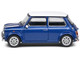 1994 Mini Cooper Sport Tahiti Blue Metallic with White Top and Stripes 1/43 Diecast Model Car Solido S4316602 1994 Mini Cooper Sport Tahiti Blue Metallic with White Top and Stripes 1/43 Diecast Model Car Solido S4316602