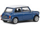 1994 Mini Cooper Sport Tahiti Blue Metallic with White Top and Stripes 1/43 Diecast Model Car Solido S4316602