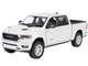 2019 RAM 1500 Laramie Crew Cab Pickup Truck White Timeless Legends Series 1/24 Diecast Model Car Motormax 79357W