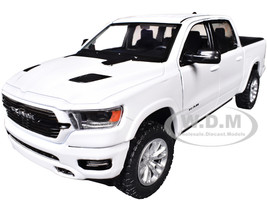 2019 RAM 1500 Laramie Crew Cab Pickup Truck White Timeless Legends Series 1/24 Diecast Model Car Motormax 79357W