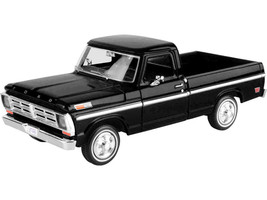 1972 Ford F 100 Pickup Truck Black Timeless Legends Series 1/24 Diecast Model Car Motormax 79384BK
