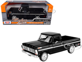 1972 Ford F 100 Pickup Truck Black Timeless Legends Series 1/24 Diecast Model Car Motormax 79384BK