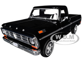 1972 Ford F 100 Pickup Truck Black Timeless Legends Series 1/24 Diecast Model Car Motormax 79384BK