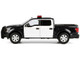 2019 Ford F 150 Lariat Crew Cab Pickup Truck Black and White with Flashing Light Bar and Front and Rear Lights and Sounds 1/27 Diecast Model Car Motormax 79542BKW