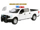 2019 Ford F 150 Lariat Crew Cab Pickup Truck White with Flashing Light Bar and Front and Rear Lights and Sounds 1/27 Diecast Model Car Motormax 79542W