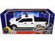 2019 Ford F 150 Lariat Crew Cab Pickup Truck White with Flashing Light Bar and Front and Rear Lights and Sounds 1/27 Diecast Model Car Motormax 79542W
