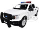 2019 Ford F 150 Lariat Crew Cab Pickup Truck White with Flashing Light Bar and Front and Rear Lights and Sounds 1/27 Diecast Model Car Motormax 79542W