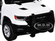 2019 RAM 1500 Laramie Crew Cab Pickup Truck White with Flashing Light Bar and Front and Rear Lights and Sounds 1/27 Diecast Model Car Motormax 79544W