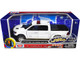 2019 RAM 1500 Laramie Crew Cab Pickup Truck White with Flashing Light Bar and Front and Rear Lights and Sounds 1/27 Diecast Model Car Motormax 79544W
