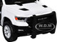 2019 RAM 1500 Laramie Crew Cab Pickup Truck with Bed Cage White with Flashing Light Bar and Front and Rear Lights and Sounds 1/27 Diecast Model Car Motormax 79545W