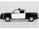 2017 Chevrolet Silverado 1500 LT Z71 Crew Cab Pickup Truck Black and White with Flashing Light Bar and Front and Rear Lights and Sounds 1/27 Diecast Model Car Motormax 79546BKW