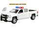 2017 Chevrolet Silverado 1500 LT Z71 Crew Cab Pickup Truck White with Flashing Light Bar and Front and Rear Lights and Sounds 1/27 Diecast Model Car Motormax 79546W
