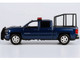 2017 Chevrolet Silverado 1500 LT Z71 Crew Cab Pickup Truck with Bed Cage Dark Blue with Flashing Light Bar and Front and Rear Lights and Sounds 1/27 Diecast Model Car Motormax 79547BL