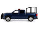 2017 Chevrolet Silverado 1500 LT Z71 Crew Cab Pickup Truck with Bed Cage Dark Blue with Flashing Light Bar and Front and Rear Lights and Sounds 1/27 Diecast Model Car Motormax 79547BL