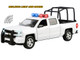 2017 Chevrolet Silverado 1500 LT Z71 Crew Cab Pickup Truck with White with Flashing Light Bar and Front and Rear Lights and Sounds 1/27 Diecast Model Car Motormax 79547W