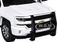 2017 Chevrolet Silverado 1500 LT Z71 Crew Cab Pickup Truck with White with Flashing Light Bar and Front and Rear Lights and Sounds 1/27 Diecast Model Car Motormax 79547W