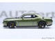2022 Dodge Challenger SRT Jailbreak F8 Green with Carbon Stripes 1/18 Model Car Autoart 71761