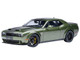 2022 Dodge Challenger SRT Jailbreak F8 Green with Carbon Stripes 1/18 Model Car Autoart 71761
