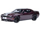 2022 Dodge Challenger SRT Jailbreak Hellraisin Purple with White Stripes 1/18 Model Car Autoart 71762