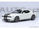 2023 Dodge Challenger SRT Super Stock Knuckle White with Carbon Stripes 1/18 Model Car Autoart 71766