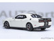 2023 Dodge Challenger SRT Super Stock Knuckle White with Carbon Stripes 1/18 Model Car Autoart 71766