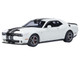 2023 Dodge Challenger SRT Super Stock Knuckle White with Carbon Stripes 1/18 Model Car Autoart 71766