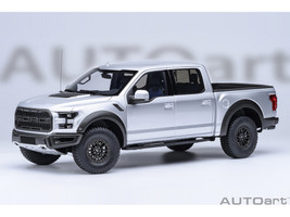 2019 Ford F 150 Raptor Pickup Truck Ingot Silver 1/18 Model Car Autoart 72950