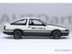 Toyota Sprinter Trueno AE86 RHD Right Hand Drive Project D Final Version White with Carbon Hood Initial D 1995 2013 TV Series 30th Anniversary 1/18 Model Car Autoart 78787
